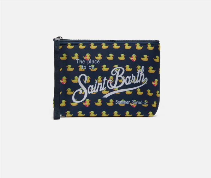 Pochette Aline in scuba con stampa paperelle ALIN001 03152L MC2 SAINT BARTH 