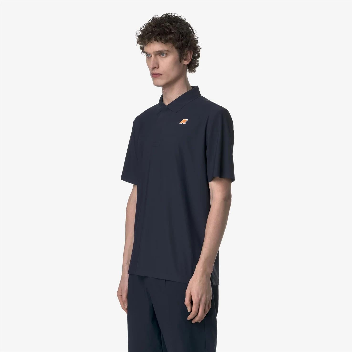 Polo da golf da uomo blu con tessuto elasticizzato K51346W K89 K-WAY 