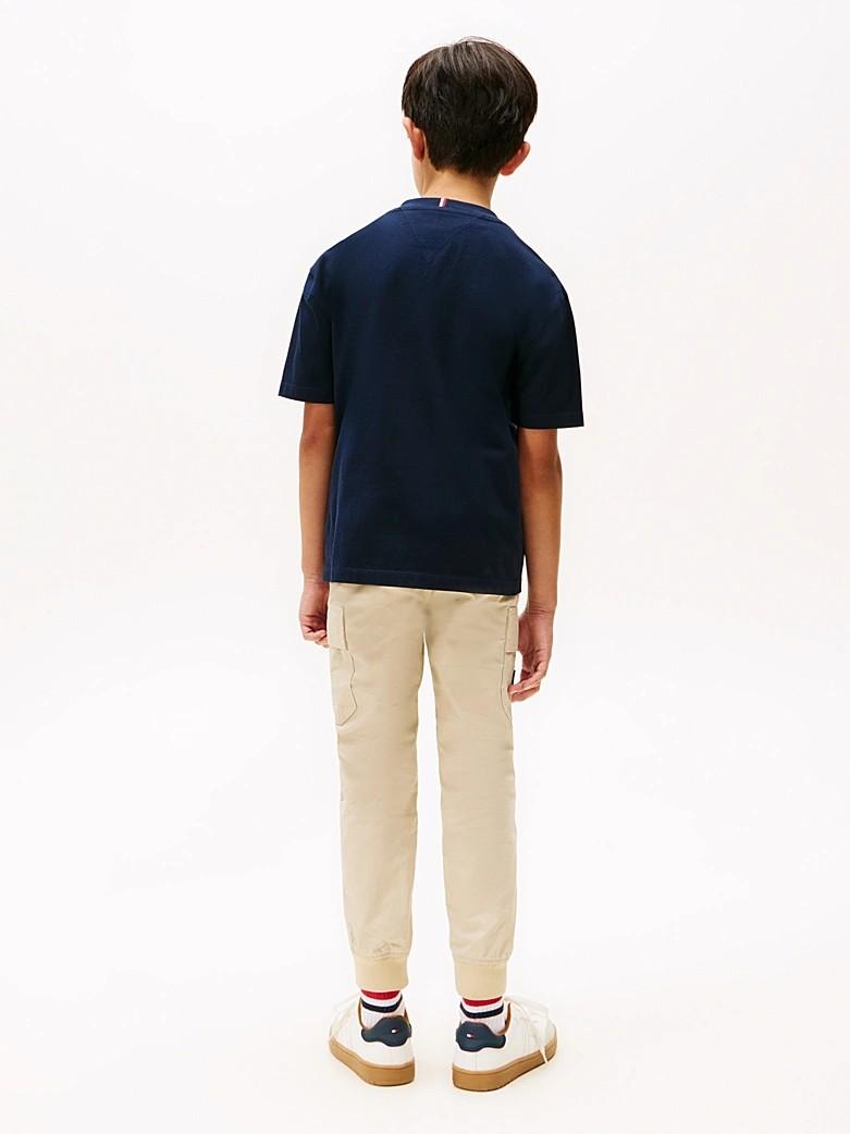 T-shirt in puro cotone con bandiera KB0KB10111T C1G TOMMY HILFIGER 