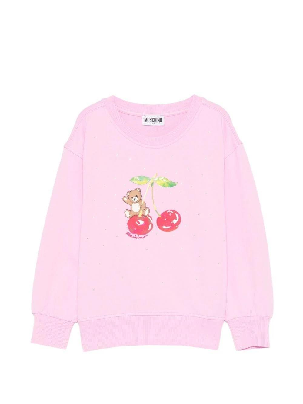Felpa con stampa grafica Teddy Bear HDF06OLDA25 51473 MOSCHINO KID 