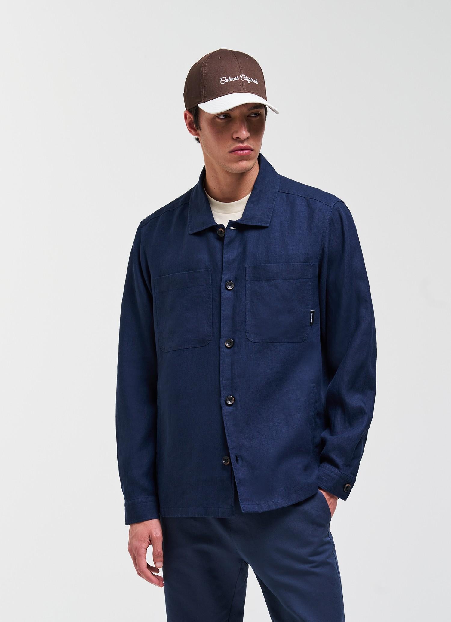Overshirt in lino 85876AZ 68 COLMAR 