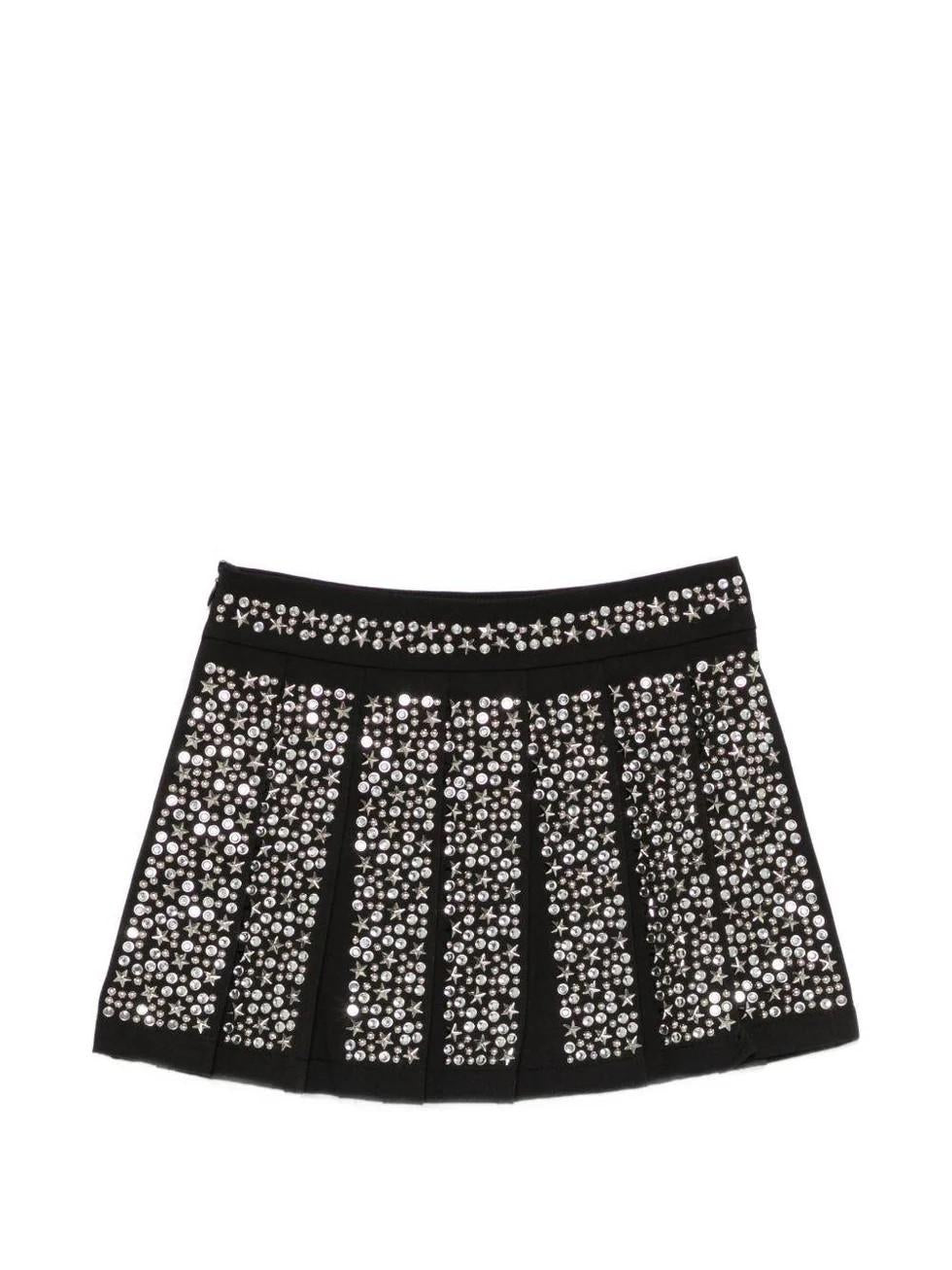 Gonna plissettata con decorazione RGP26115GO BLACK RICHMOND 