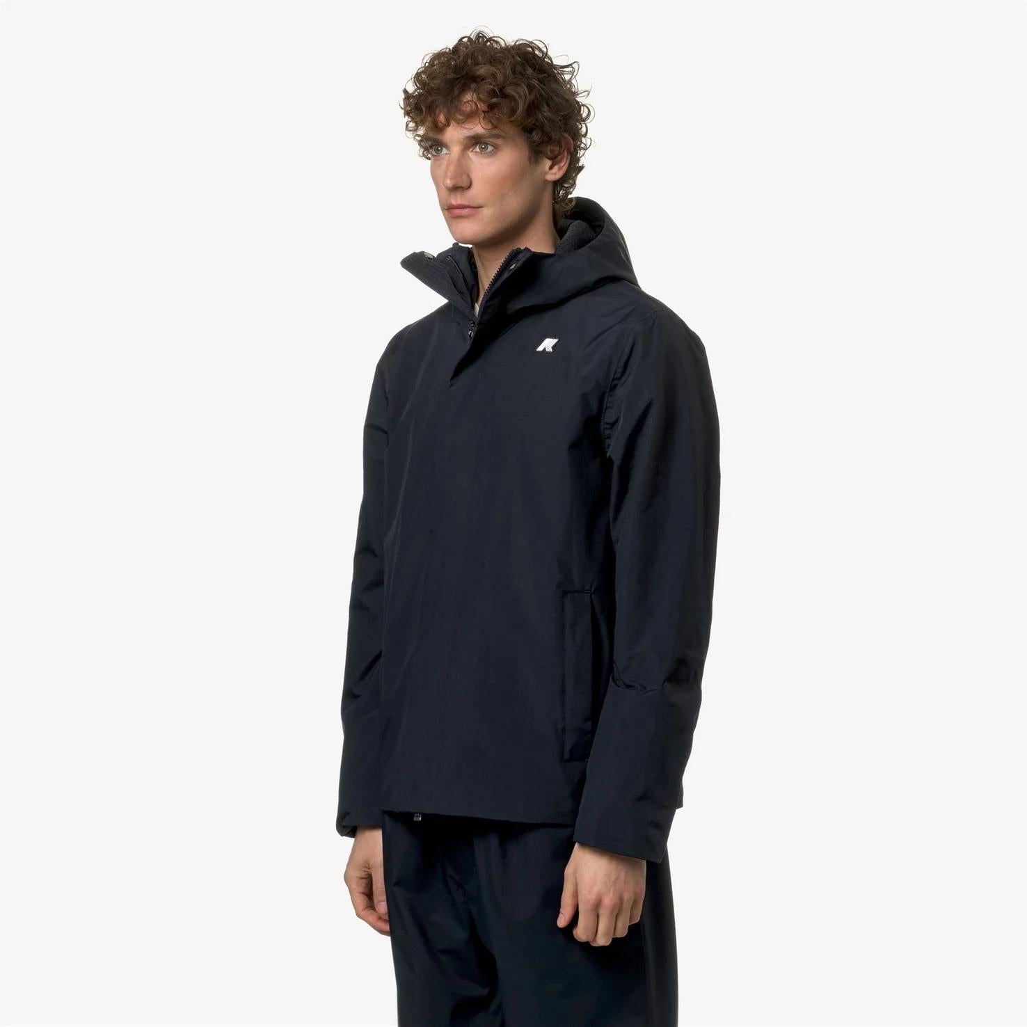 Giacca corta primaverile da uomo blu con caratteristiche impermeabili K1141QW K89 K-WAY 