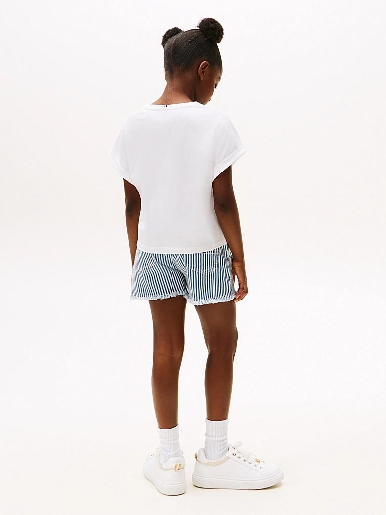 T-shirt relaxed fit con paillettes KG0KG08525J YBR TOMMY HILFIGER 