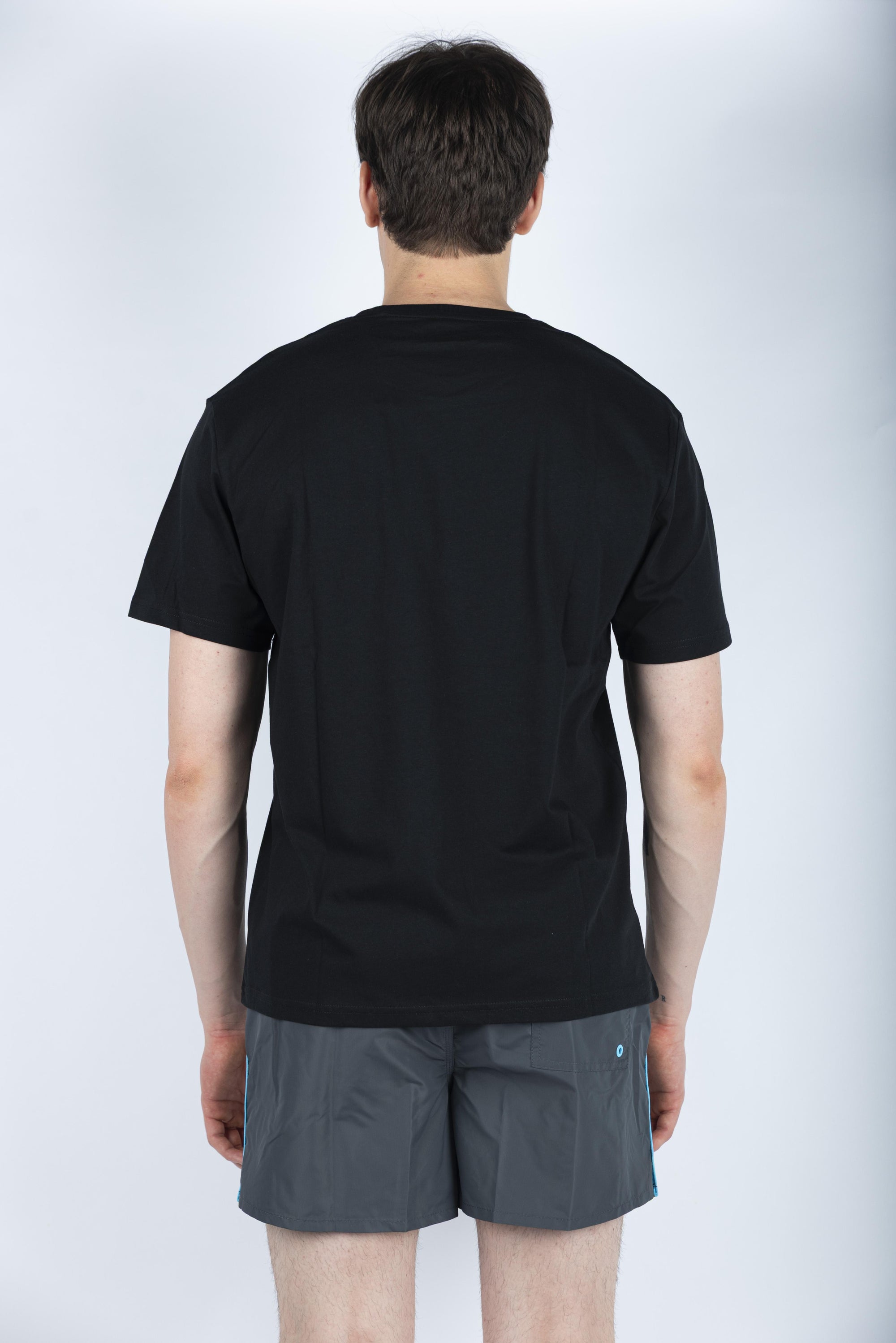 T-shirt con logo stampato nero M301TEJR900 00400 SUNDEK 