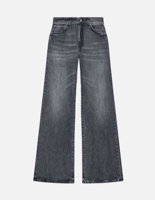 Jeans Amber wide leg in denim stretch DP619DSE377LO1 999 DONDUP 