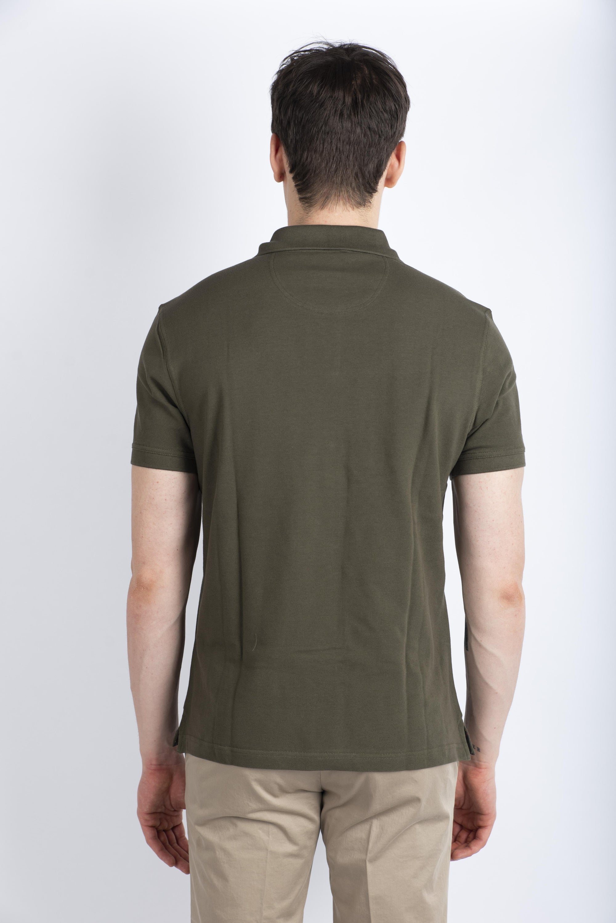 Polo in cotone oliva scuro Barbour MML0012 OL51 BARBOUR 