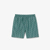 Midi swim trunks with monogram print