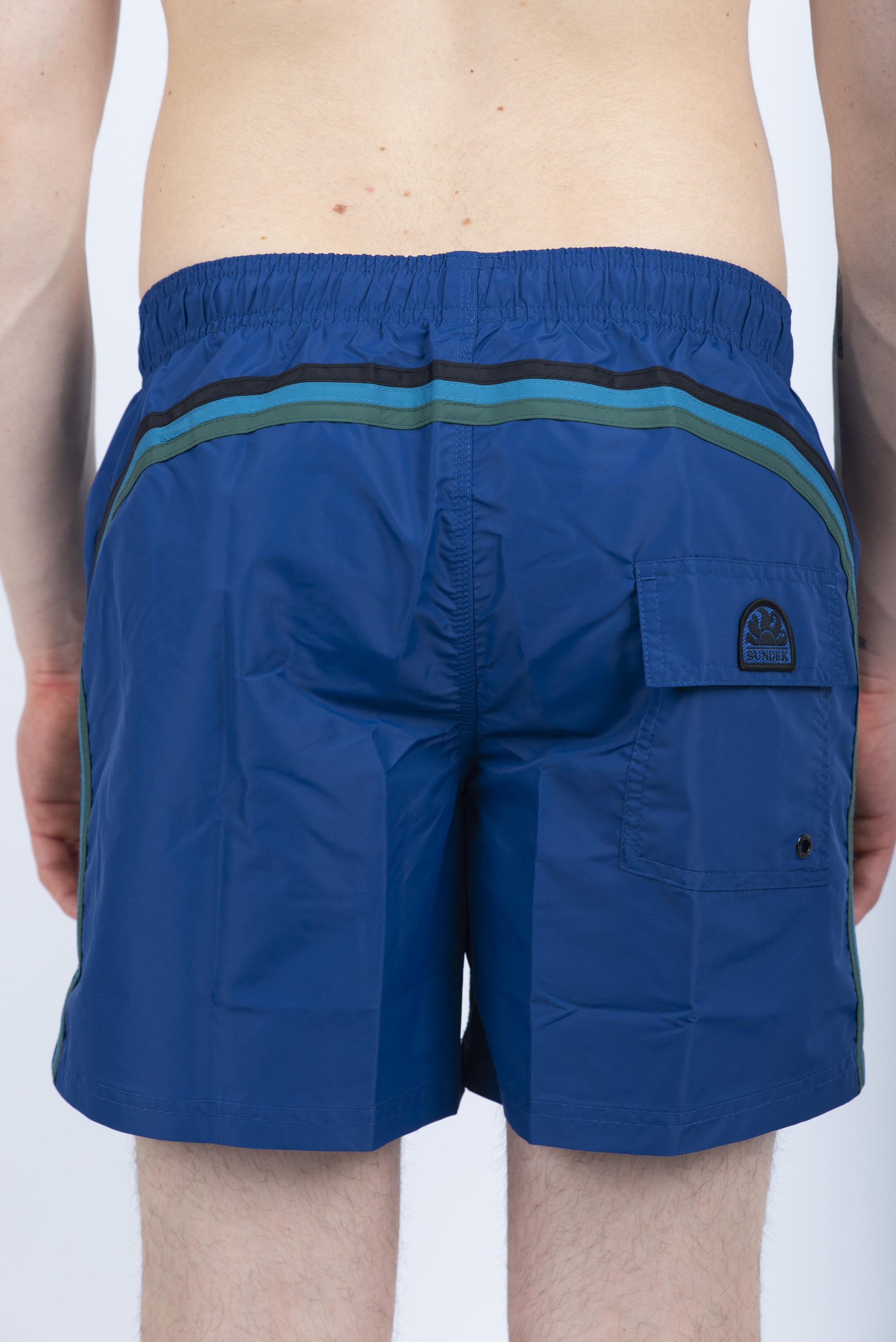 Costume da bagno corto vita elasticata Iconic Taffeta Dark Rainbow navy M504BDTA1X1 A1702 SUNDEK 