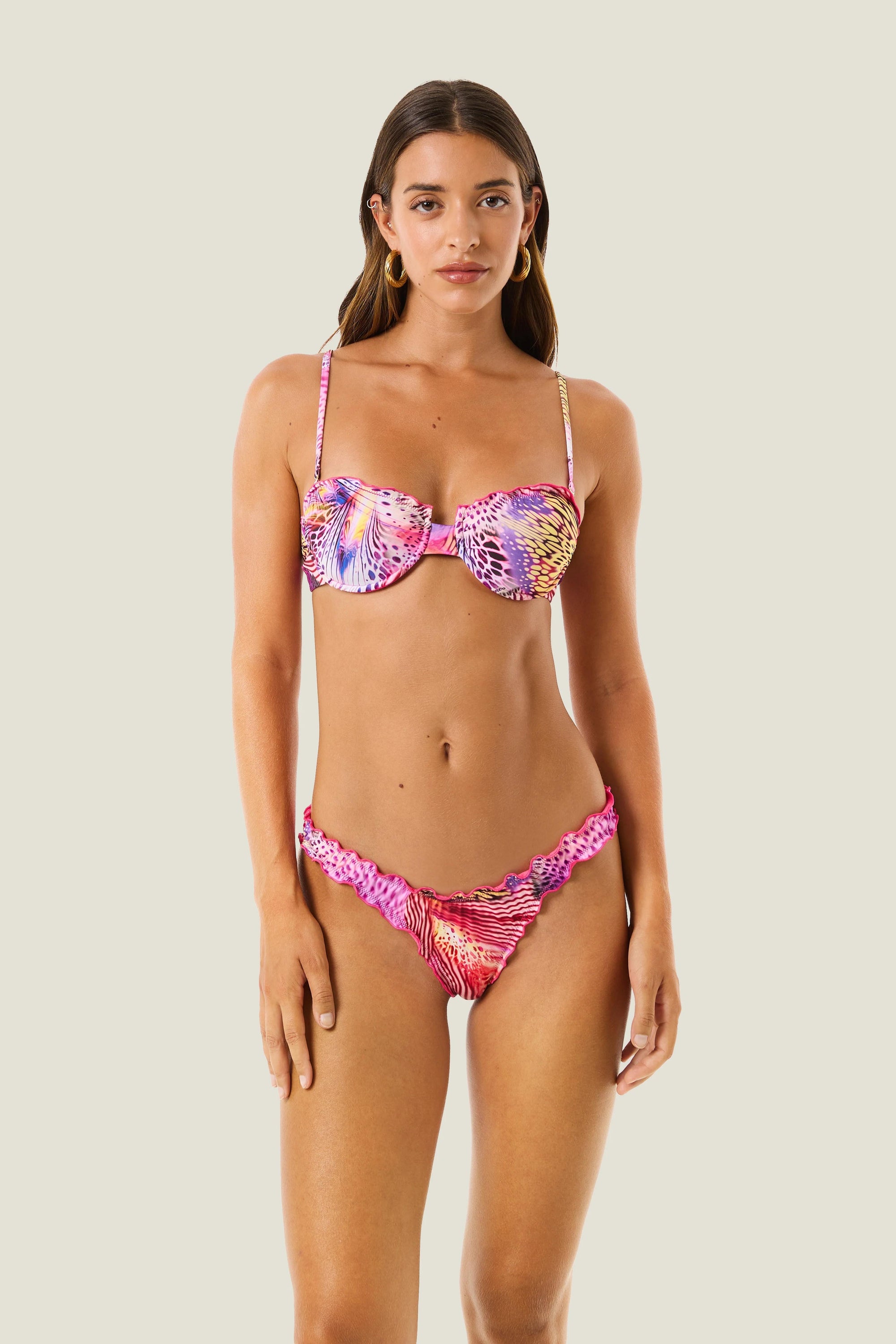 Balconcino e slip sbambolato pink butterfly 126WBWBK5857 200 4GIVENESS 