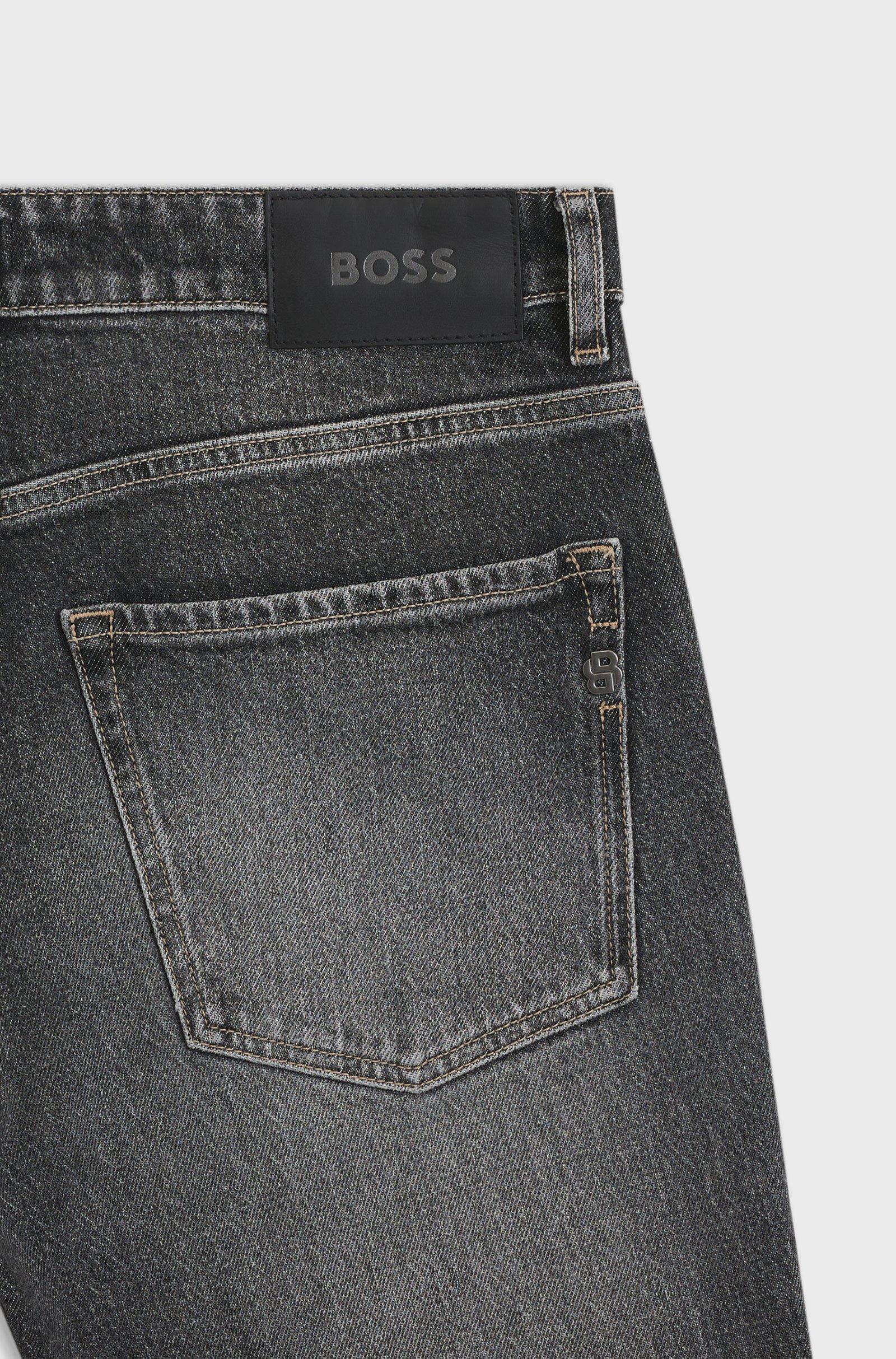 Jeans regular fit Maine in denim elasticizzato nero 50558507 006 BOSS 
