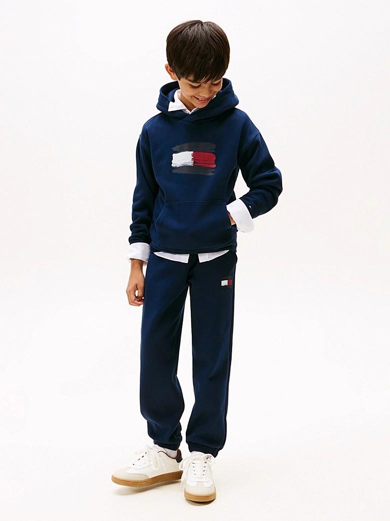 Felpa con cappuccio e bandiera iconica KB0KB10112T C1G TOMMY HILFIGER 