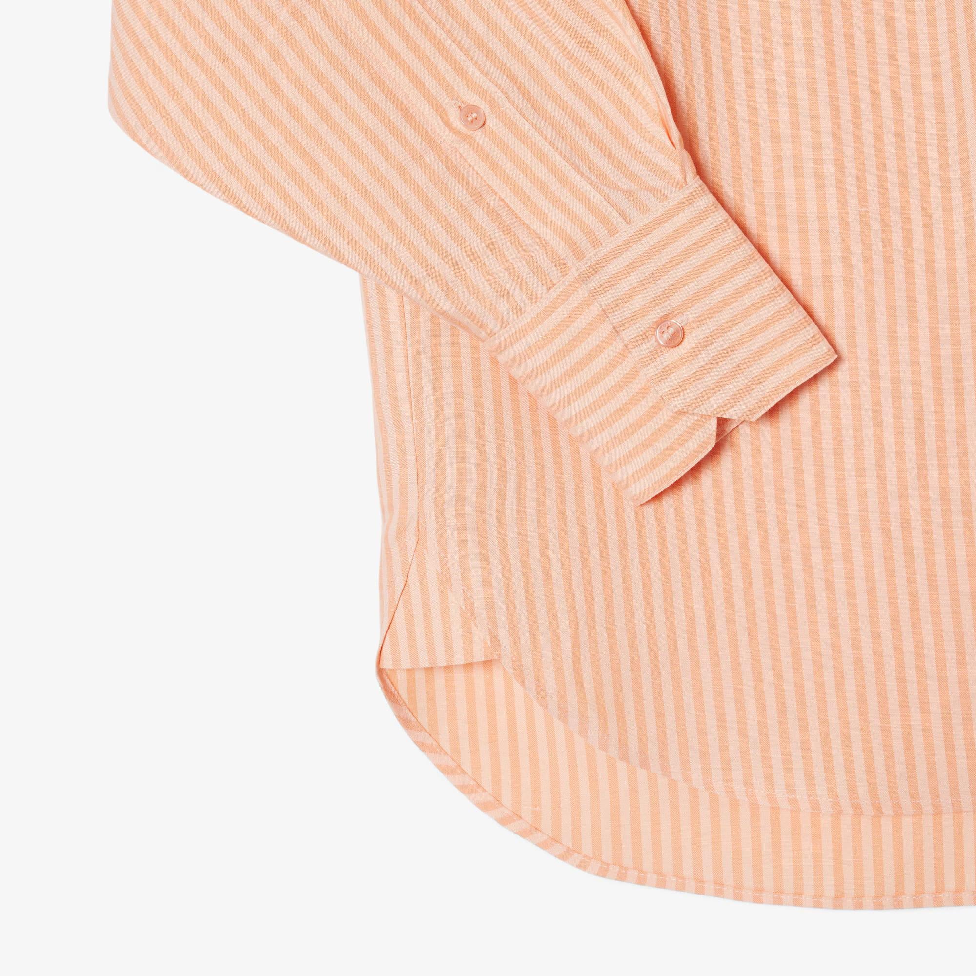 Camicia oversize in misto lino CF1429 4HI LACOSTE 