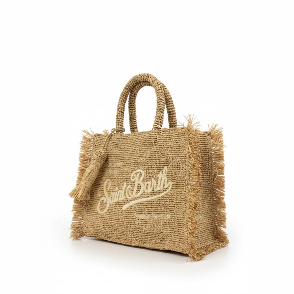 Borsa Colette in raffia con frange laterali COL0026 00200L MC2 SAINT BARTH 