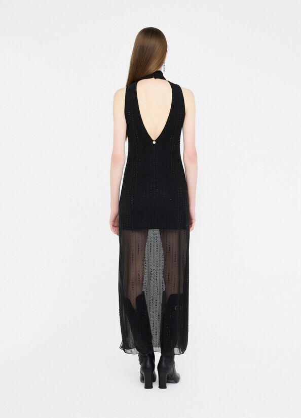 Abito in tulle con strass CF5054J4966 01038 LIU JO BLACK 