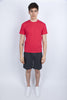 T-shirt girocollo con logo rossa