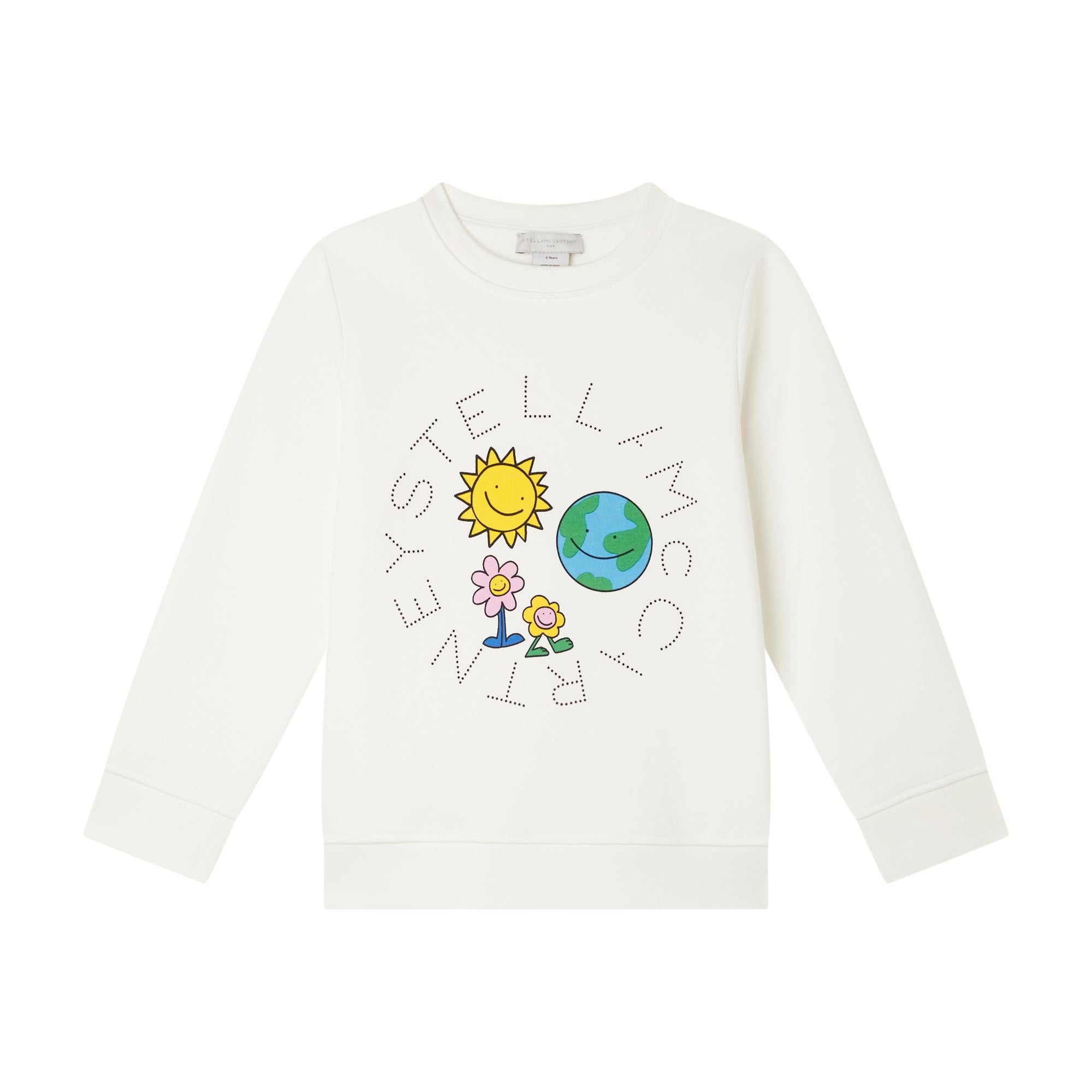 Felpa Girocollo Grafica Amici della Terra TX4A30Z3059 103 STELLA MCCARTNEY 