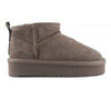 Winter boot with suede platform sole