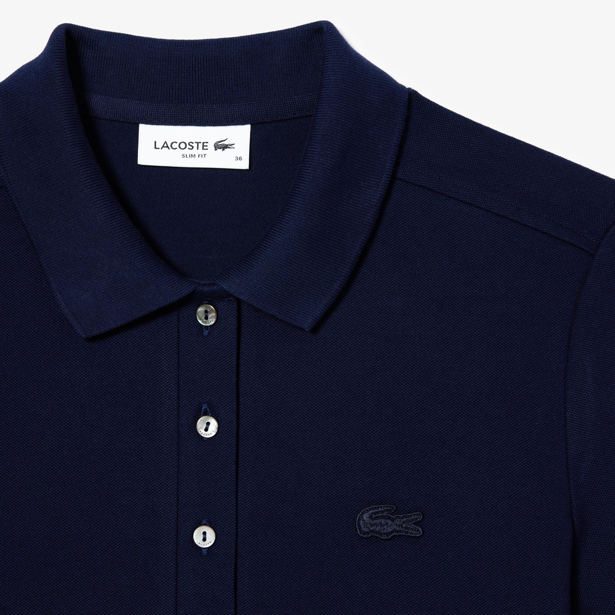 Polo da donna in piqué di cotone stretch Lacoste slim fit PF5462 166 LACOSTE 