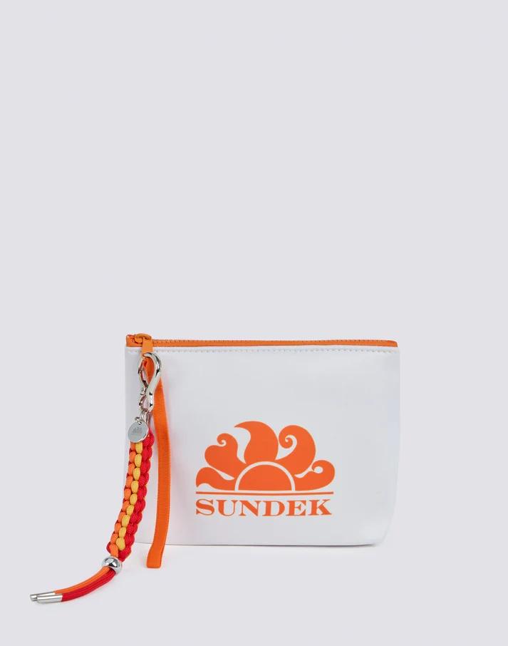 Clutch bag in neoprene white AM618ABNP300 00601 SUNDEK 