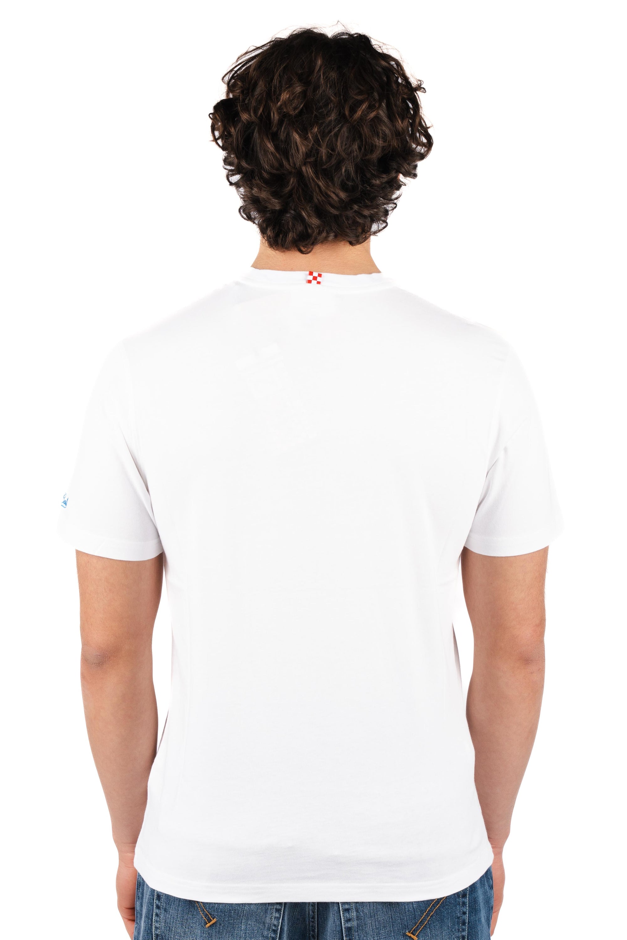 T-shirt Portofino ricamo Ombrelloni e rigatoni POT0001 00754L MC2 SAINT BARTH 