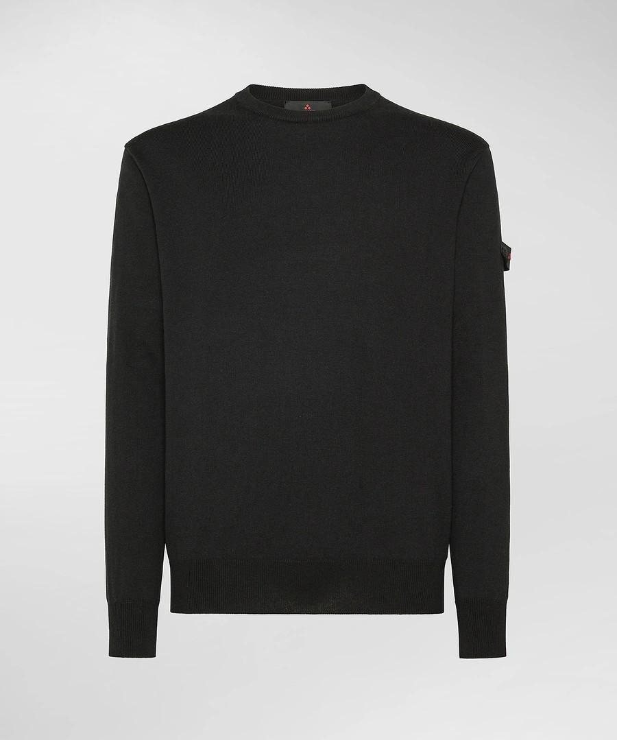 Maglione in lana e cotone exmoor 07 PEU5611 NER PEUTEREY 