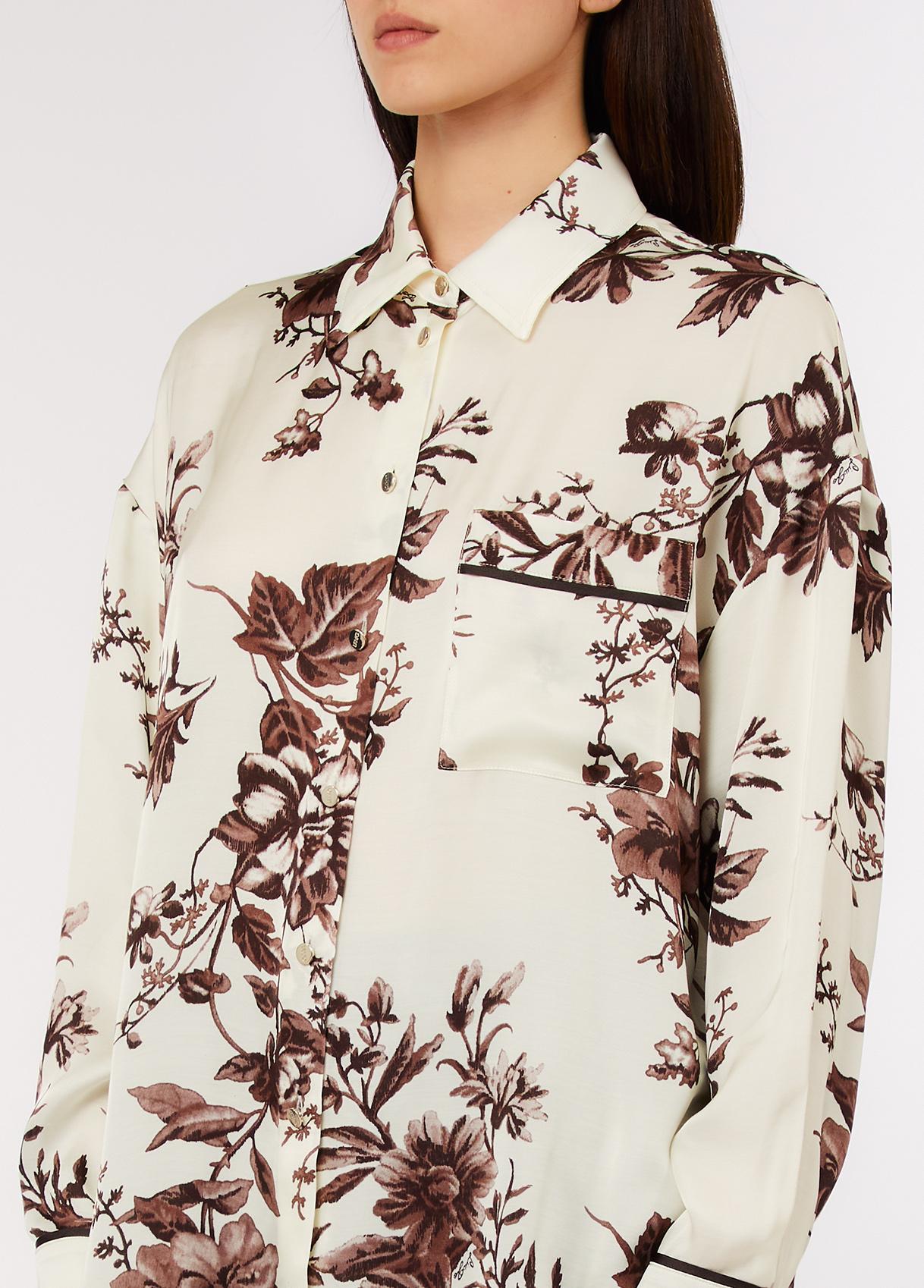 Camicia in raso stampato CA6366TS061 P9654 LIU JO BLACK 