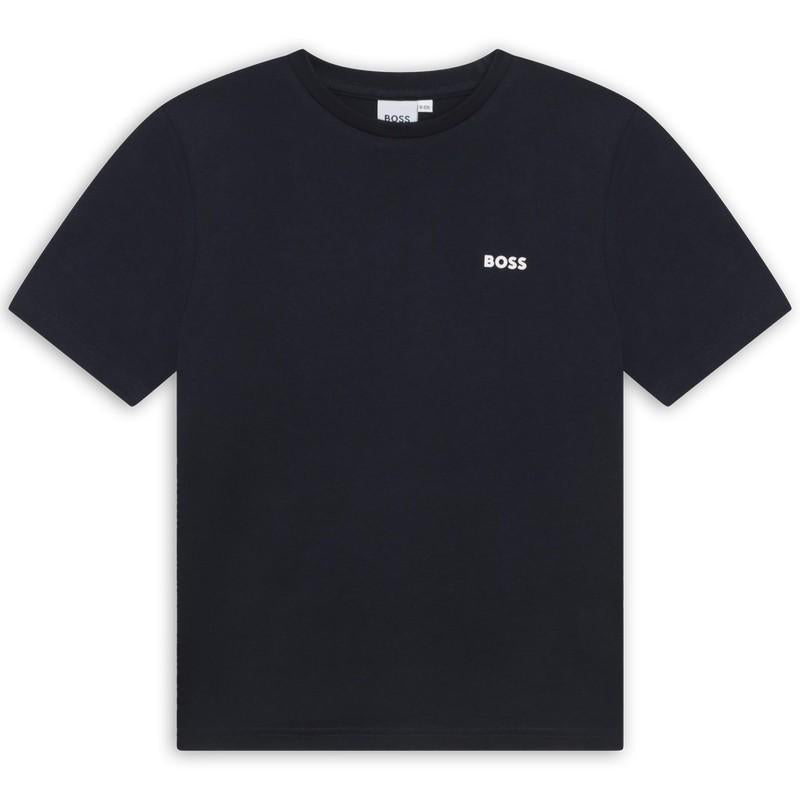 T-shirt con logo a contrasto J25P23 849A BOSS 