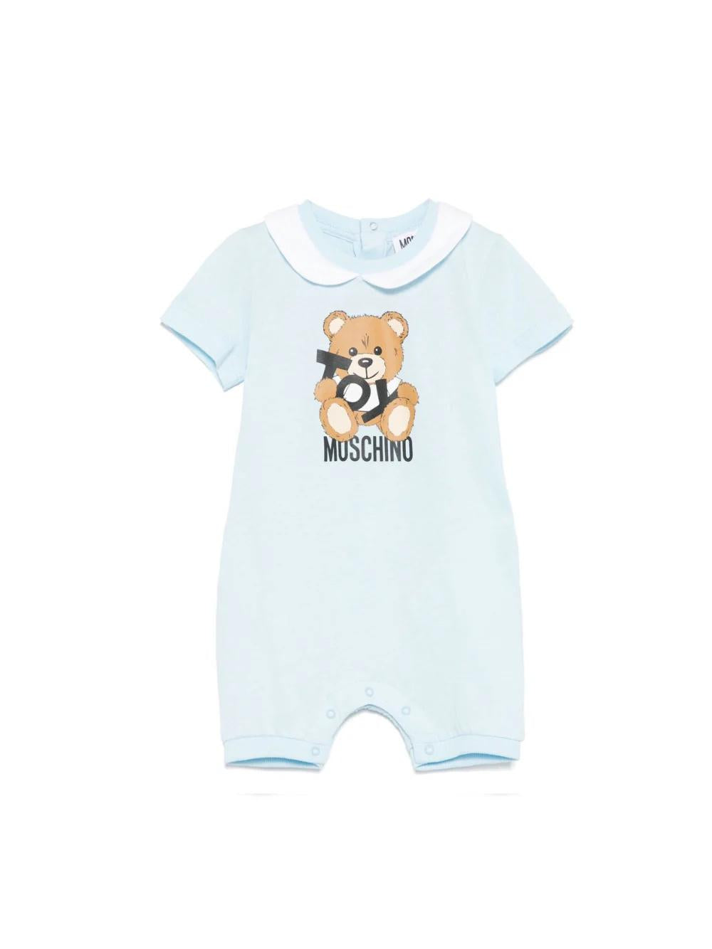 Tutina per neonato con stampa Teddy Bear MUT049LAA03 40304 MOSCHINO BABY 