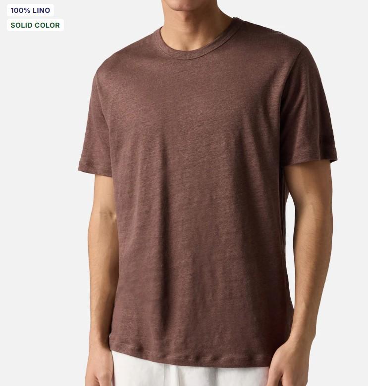 T-shirt Ecstasea in puro lino panna con logo ricamato ECS0003 00920L MC2 SAINT BARTH 