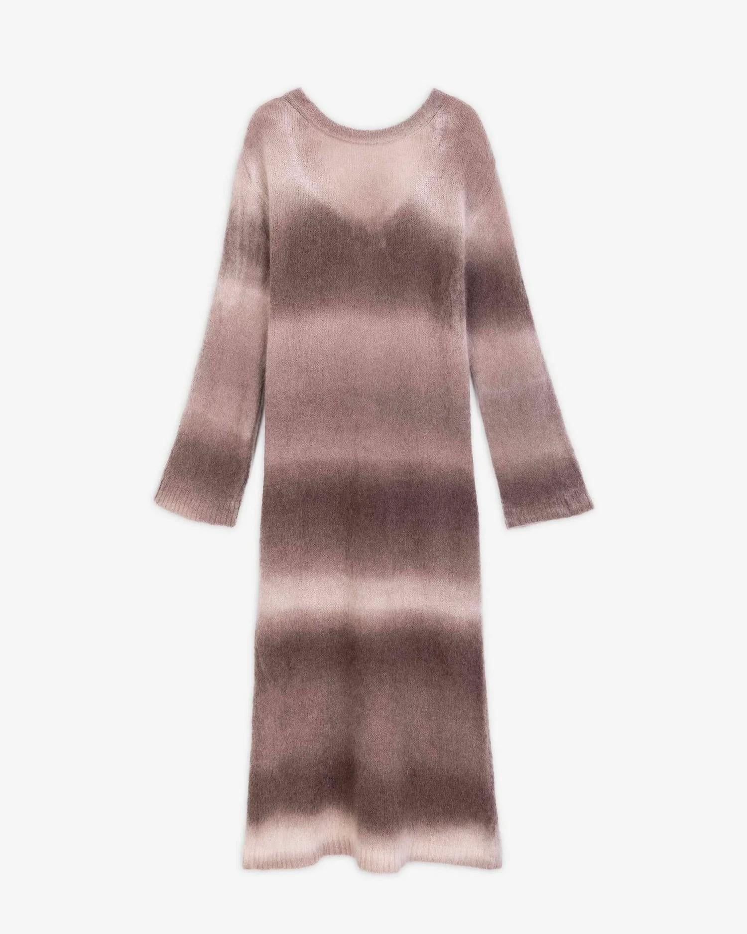 Abito lungo soft alpaca 265313 SFM ALYSI CHOCOLAT 