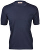 T-shirt in maglia vintage cotone organico blu navy
