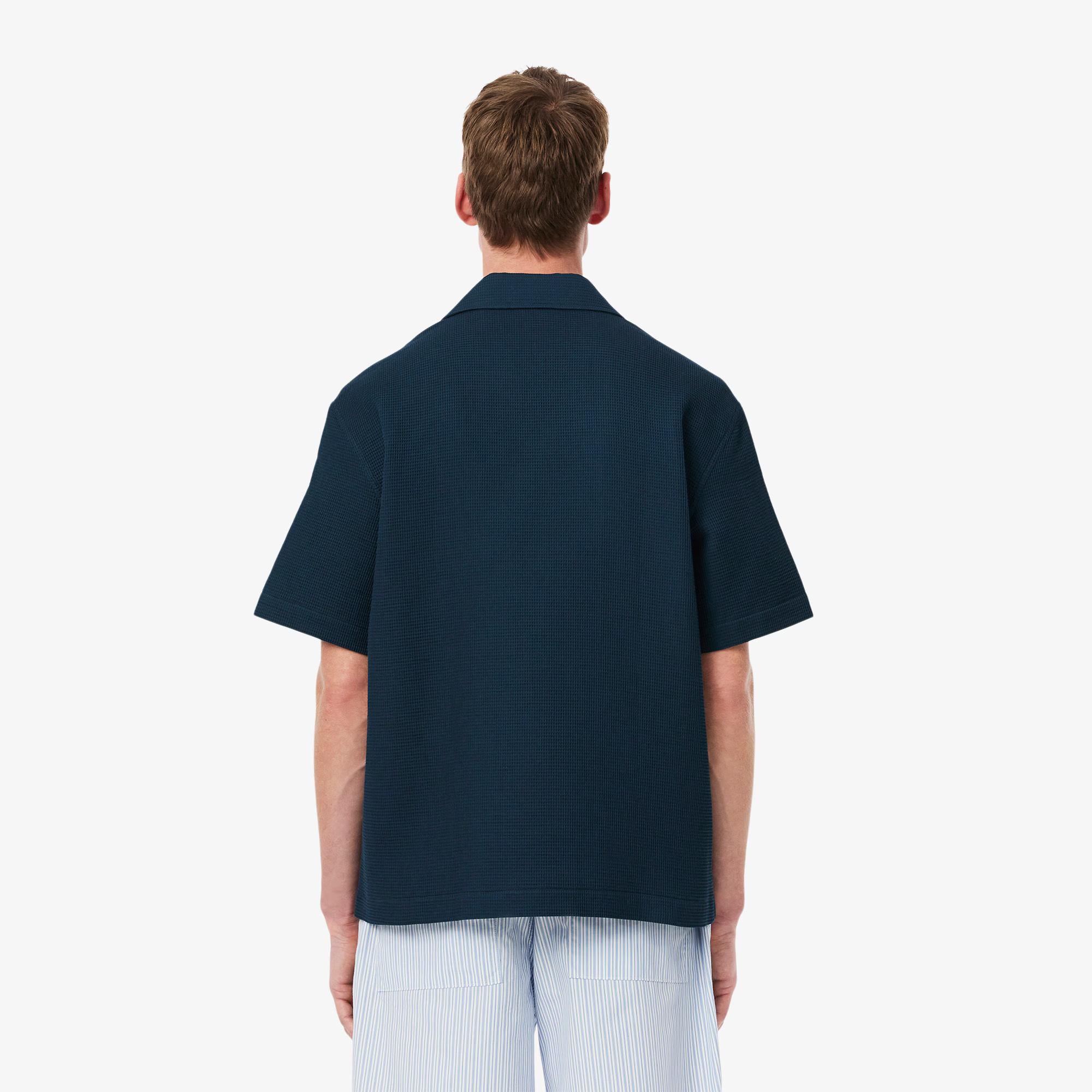 Camicia a nido d'ape CH9924 C7Z LACOSTE 