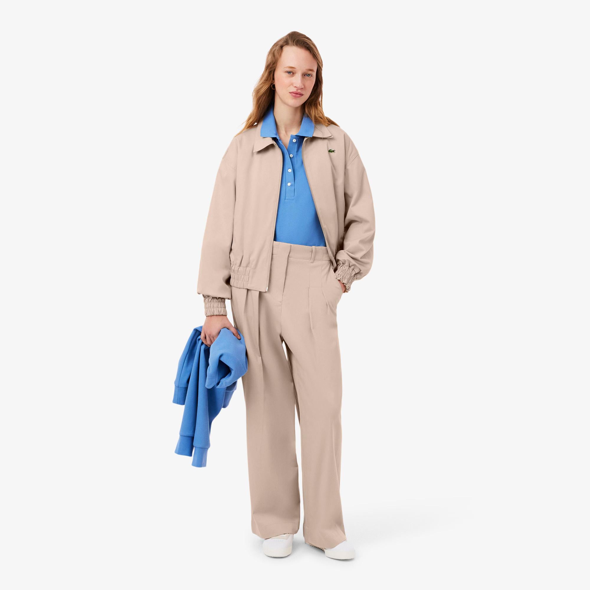 Pantaloni chino in gabardine elasticizzato wide fit HF0205 X6F LACOSTE 