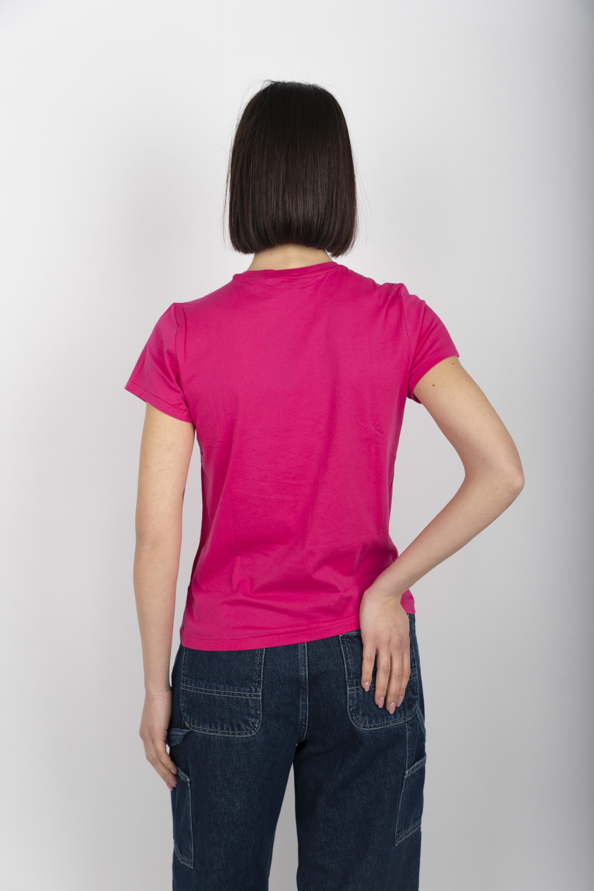 Maglia a girocollo in jersey di cotone bright pink  211898698 031 POLO RALPH LAUREN 