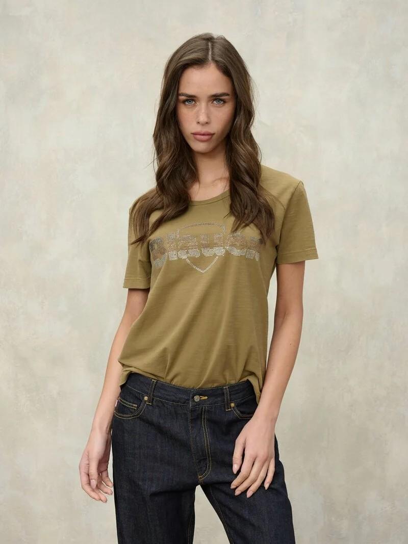 T-shirt con logo glitter Graham 26SBLDH02411 340 BLAUER 