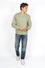 Relaxed fit cotton terry sweatshirt with contrasting logo