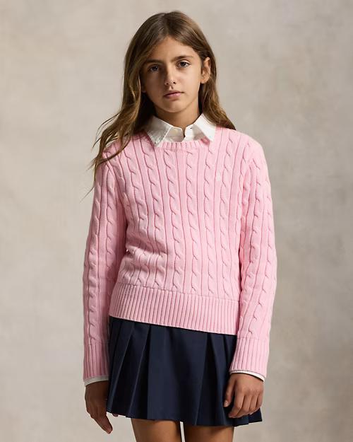 Maglia in cotone a trecce 313901316 010 POLO RALPH LAUREN 