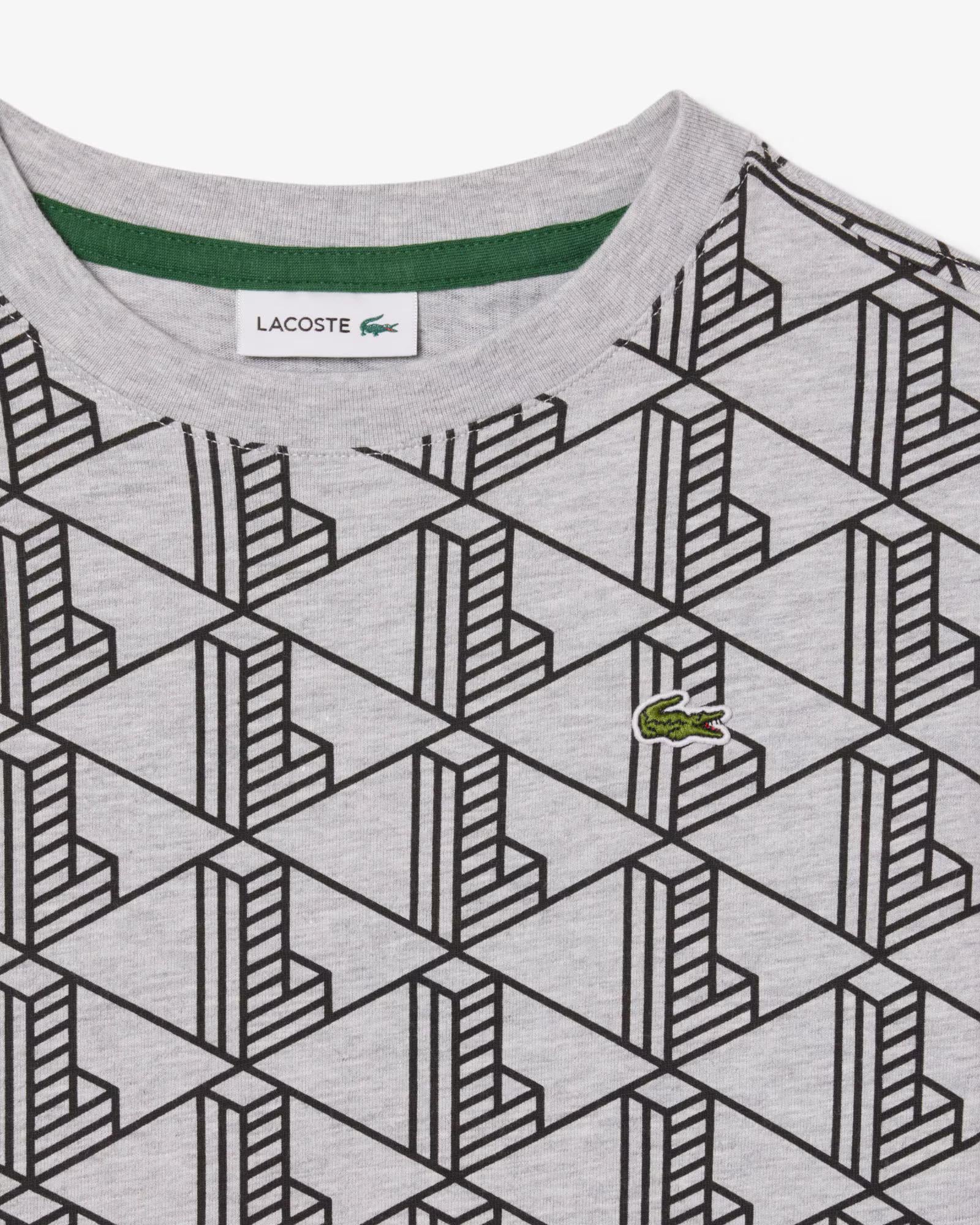 T-shirt con stampa monogramma TJ8411 80PA LACOSTE 