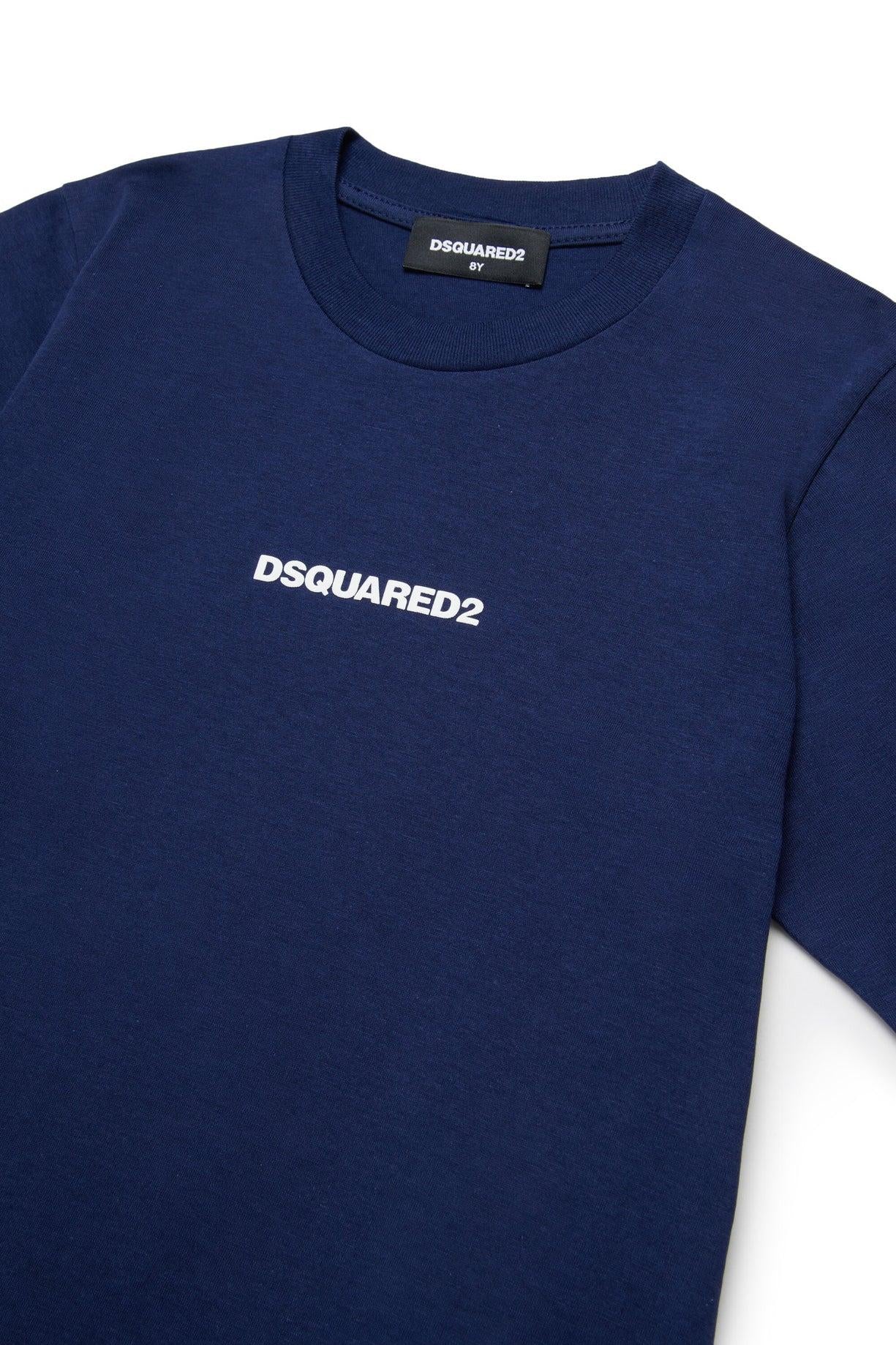 D2Kids Junior Logo T-shirt Blue DQ2823D004G DQ880 DSQUARED2 