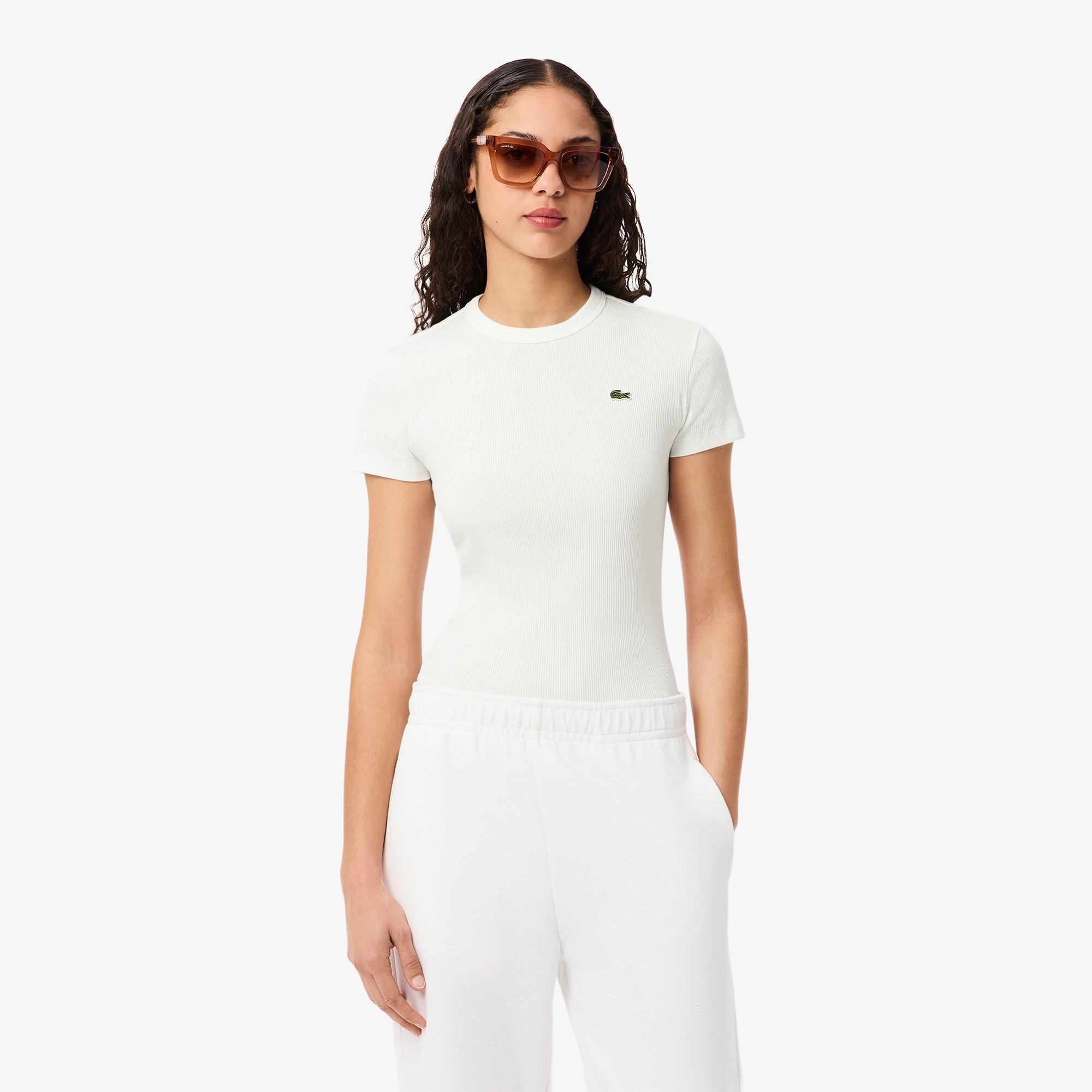 T-shirt in cotone a costine slim fit TF5538 70V LACOSTE 