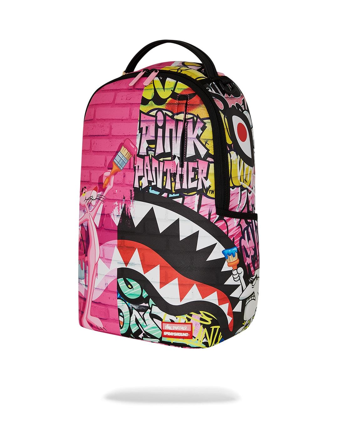 Zaino pink panther painting over graffiti 910B7007 NSZ SPRAYGROUND 
