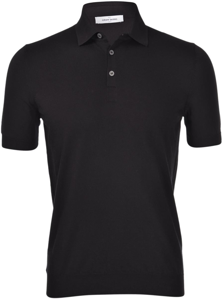 Polo in maglia fresh cotton nero 57119/20615 099 GRAN SASSO 