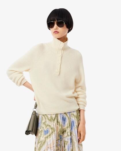 Maglione a collo alto in lana cardata AF4010 XFJ LACOSTE 