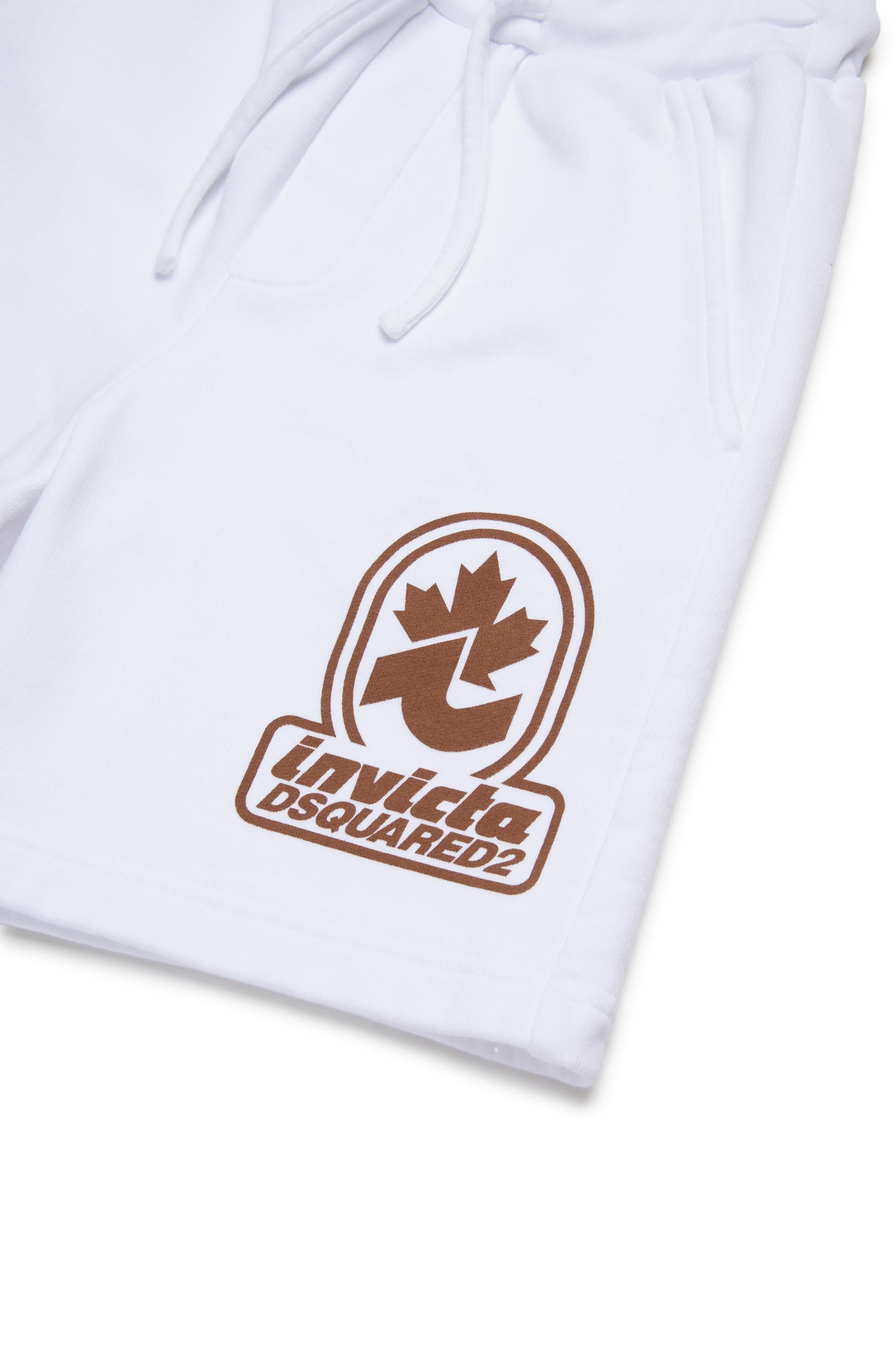 D2Kids Junior Invicta Shorts White DQ2908D0AD2 DQ100 DSQUARED2 