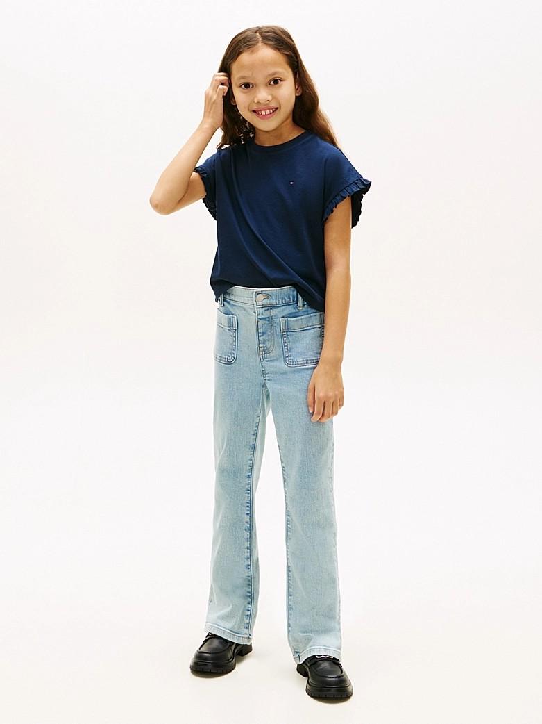 T-shirt essential relaxed fit con ruches KG0KG08970T C1G TOMMY HILFIGER 