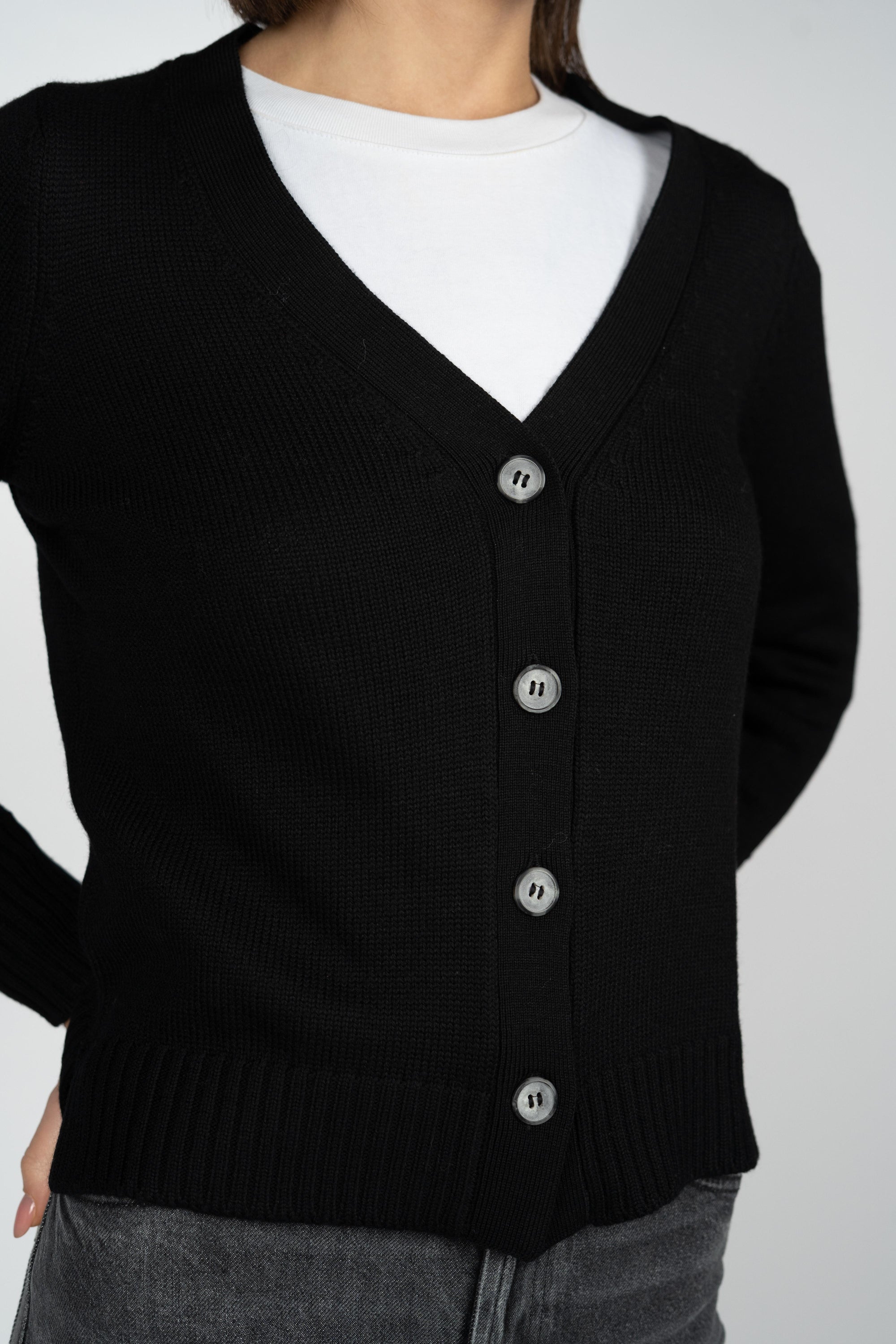 Cardigan 3 Fili In Lana Merino 13206/14200 099 GRAN SASSO 