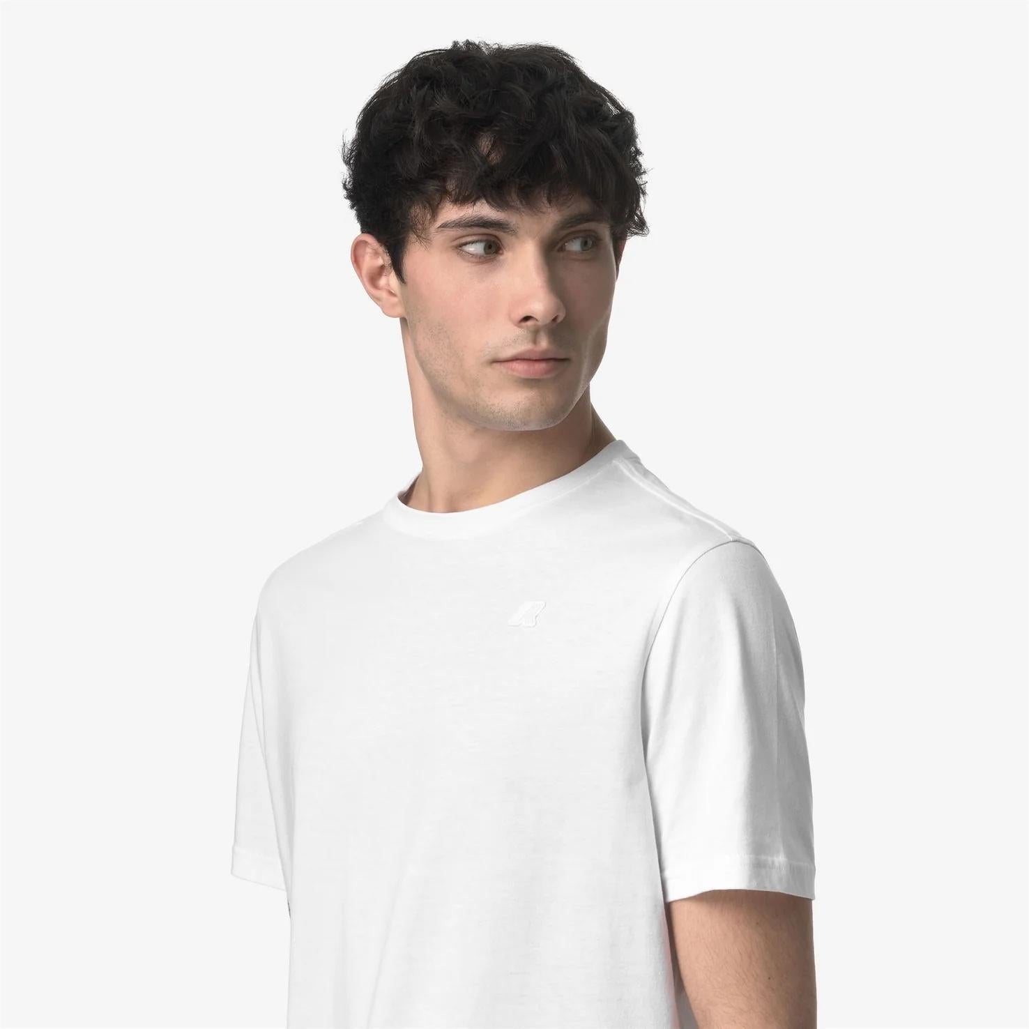 T-Shirt in Cotone Slim Fit Uomo bianco K7125UW 001 K-WAY 