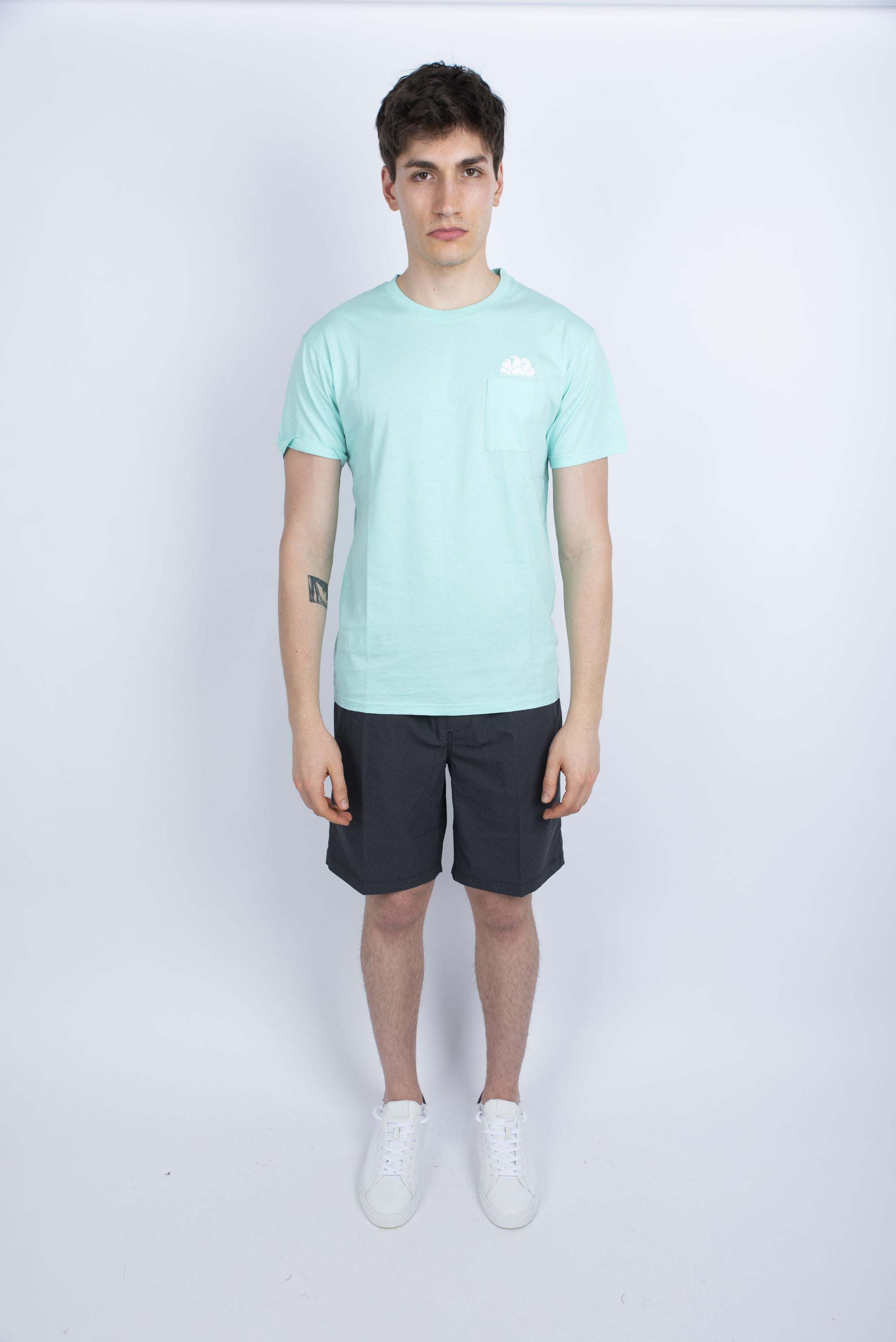 T-shirt con tasca azzurro M609TEJ7800 A6301 SUNDEK 