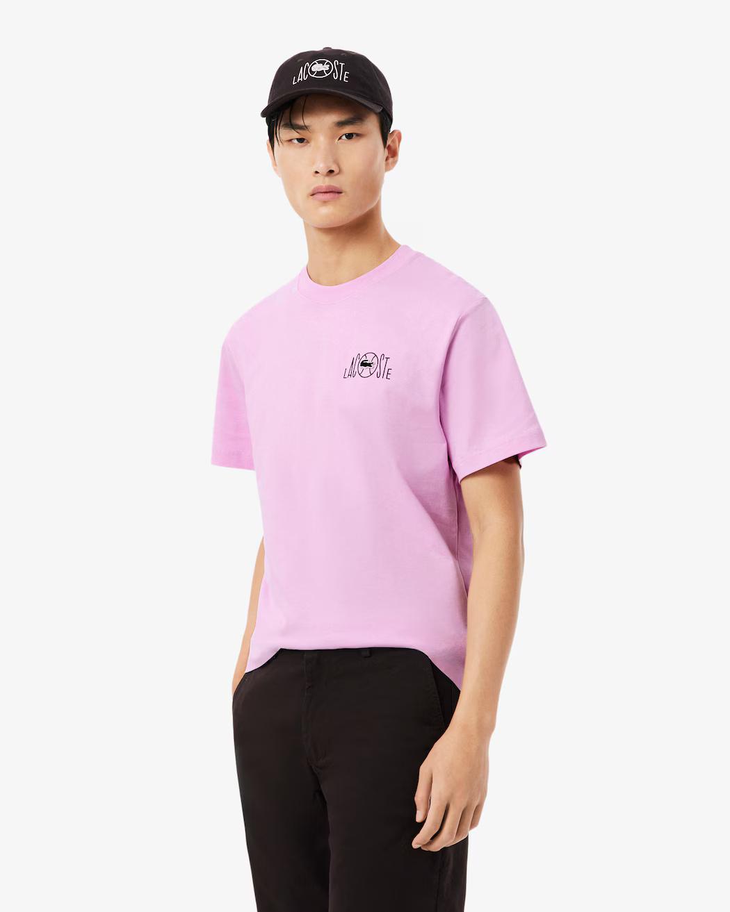 T-shirt in cotone con stampa TH2197 Z4H LACOSTE 